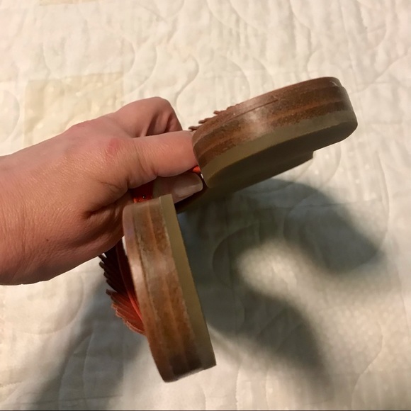 COACH Deni Feather Embellished Flat Sandal size 8/38 - Picture 3 of 7